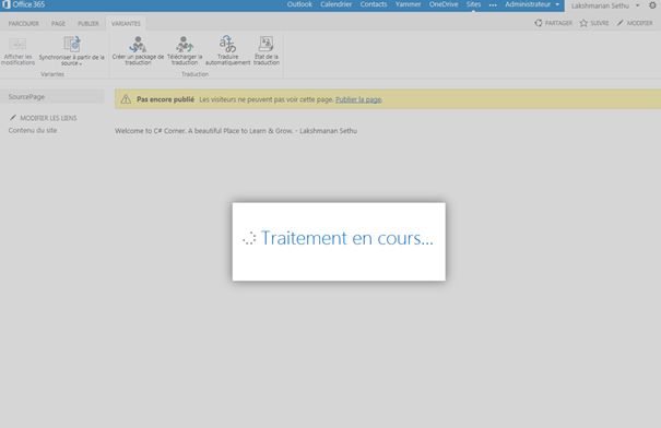 Translation process occurs